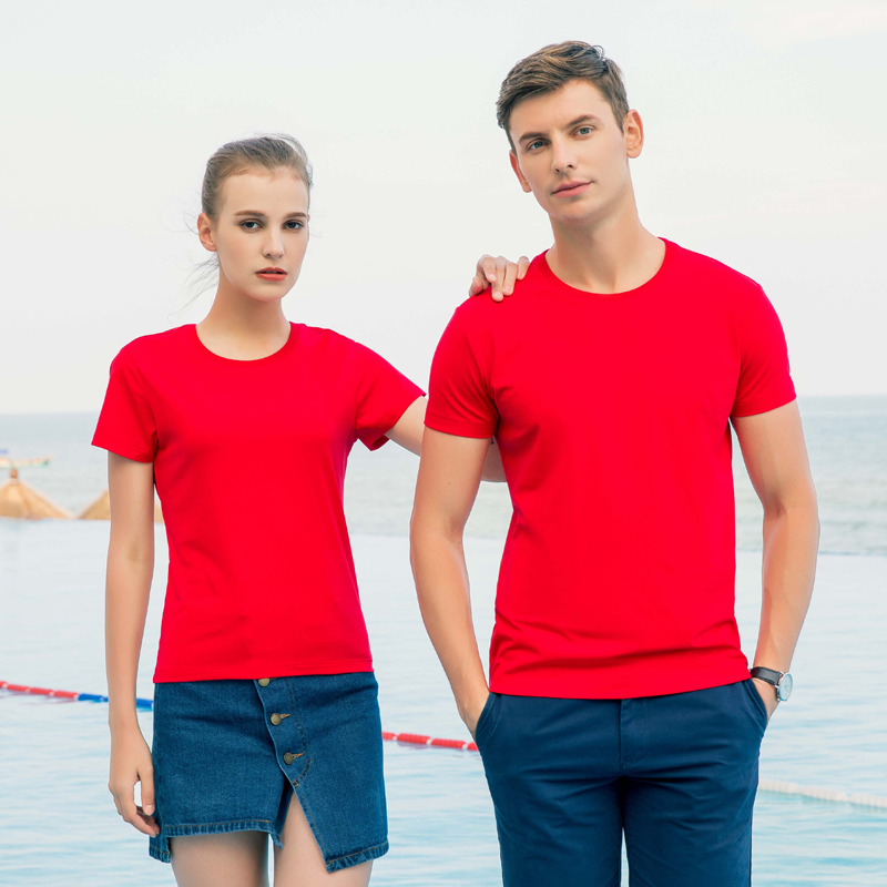 圓領純棉工衣T恤衫訂做廠家