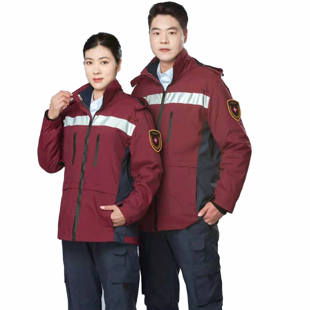 中國衛生應急救援沖冬裝鋒衣廠家定制logo